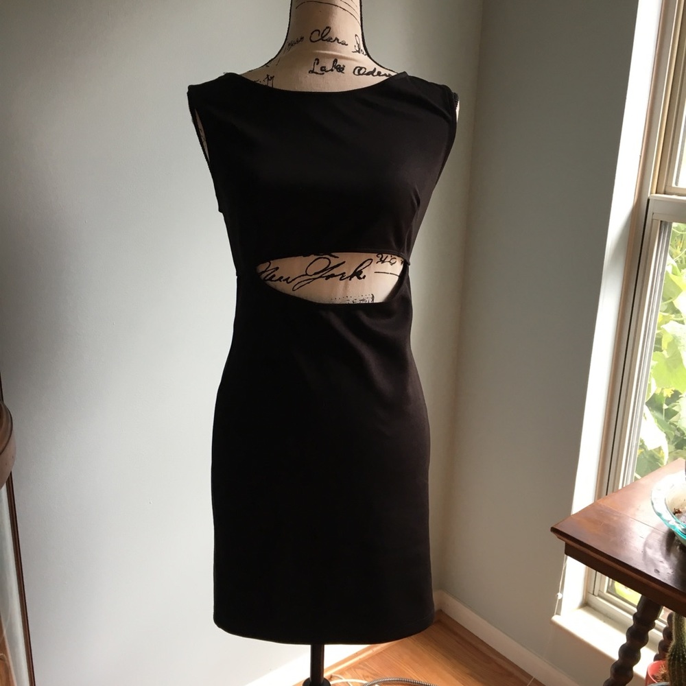 VIJO COUTURE BLACK BODY CUT OUT DRESS